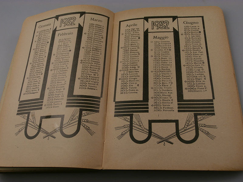 "Agenda agricola" anno 1932 X° E.F