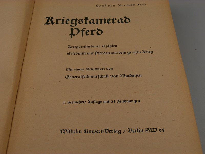 "Kriegskamerad Pferd" Libro illustrato del 1938