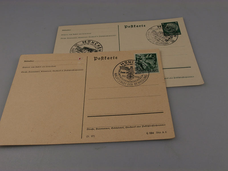 Coppia Postkarte annulli Munchen