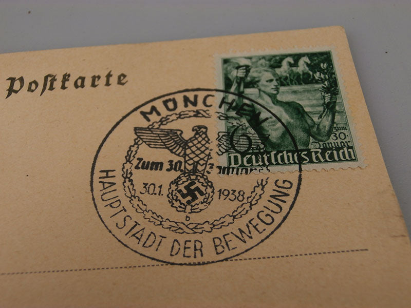 Coppia Postkarte annulli Munchen