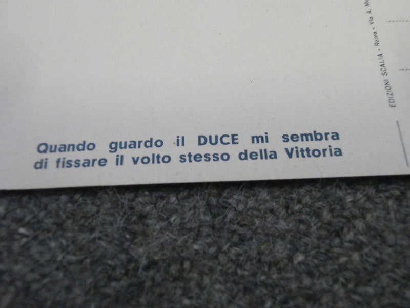 Cartolina postale Benito Mussolini