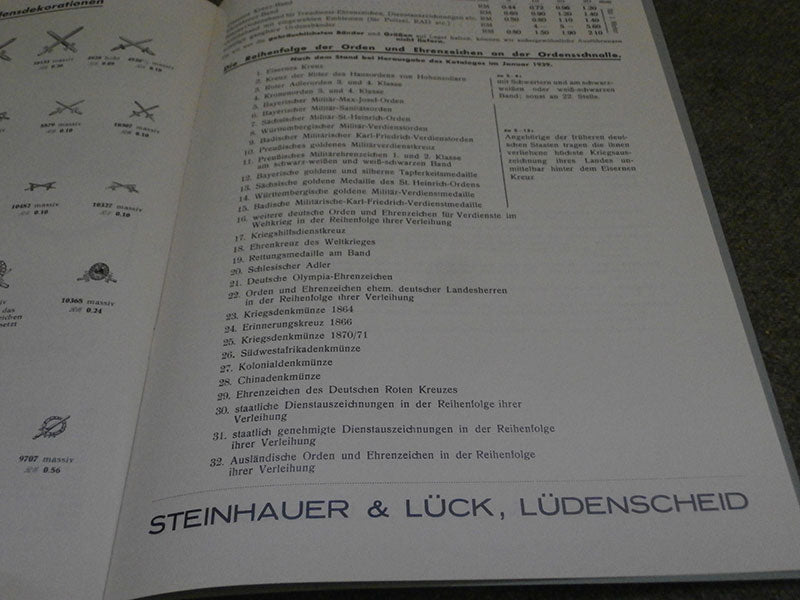 Replica Catalogo Steinhauer &amp; Luck 1939