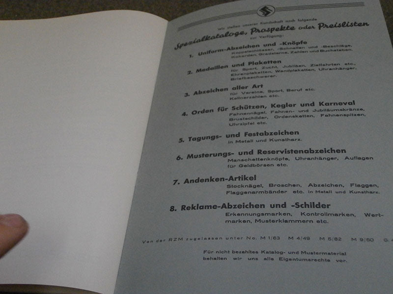 Replica Catalogo Steinhauer &amp; Luck 1939