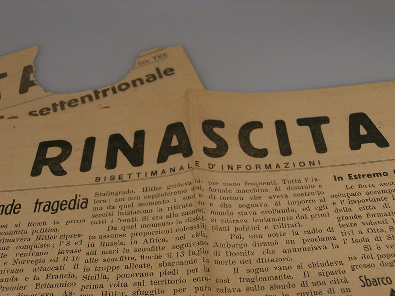 "Rinascita" due numeri del 3 e 6 Maggio 1945