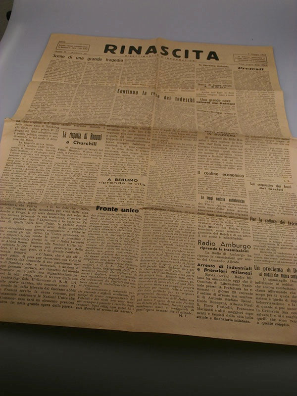 "Rinascita" due numeri del 3 e 6 Maggio 1945