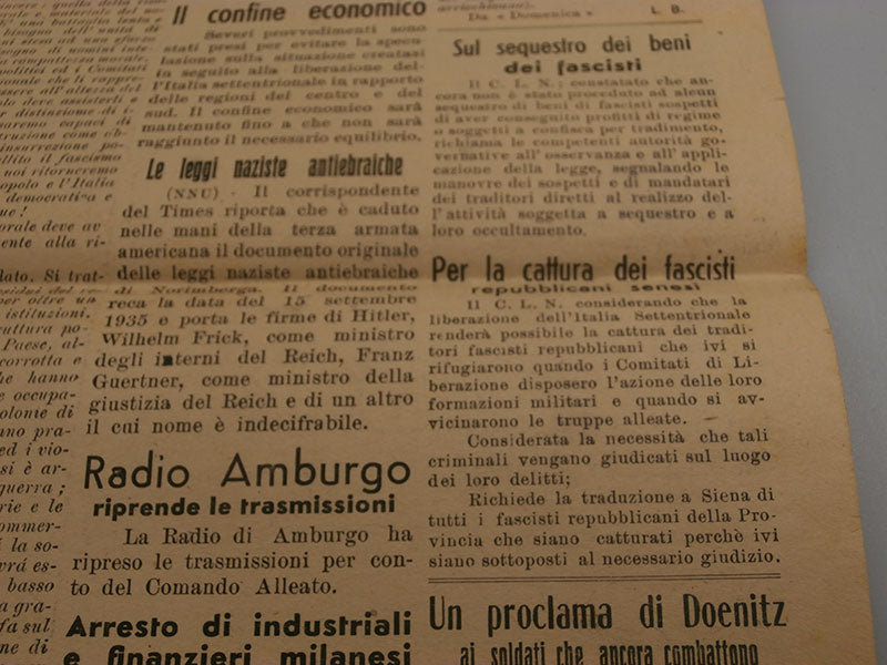 "Rinascita" due numeri del 3 e 6 Maggio 1945